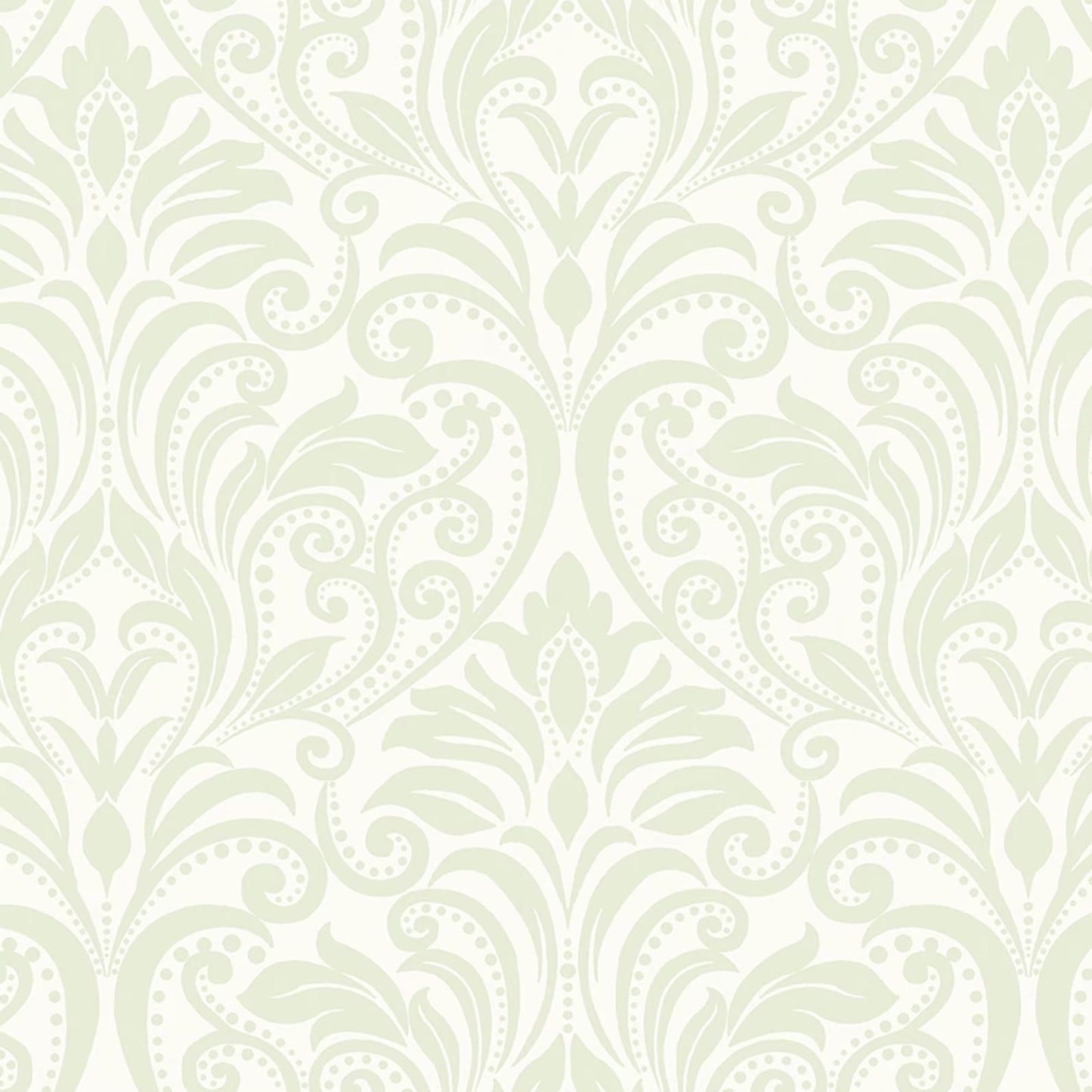 Benartex | Festive Damask Green | A Festival of Roses