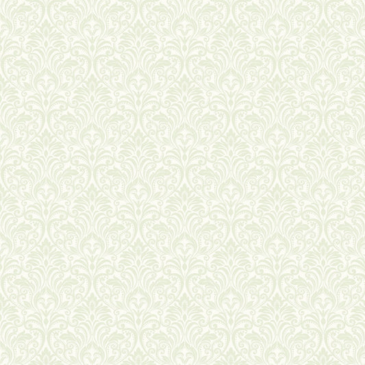 Benartex | Festive Damask Green | A Festival of Roses