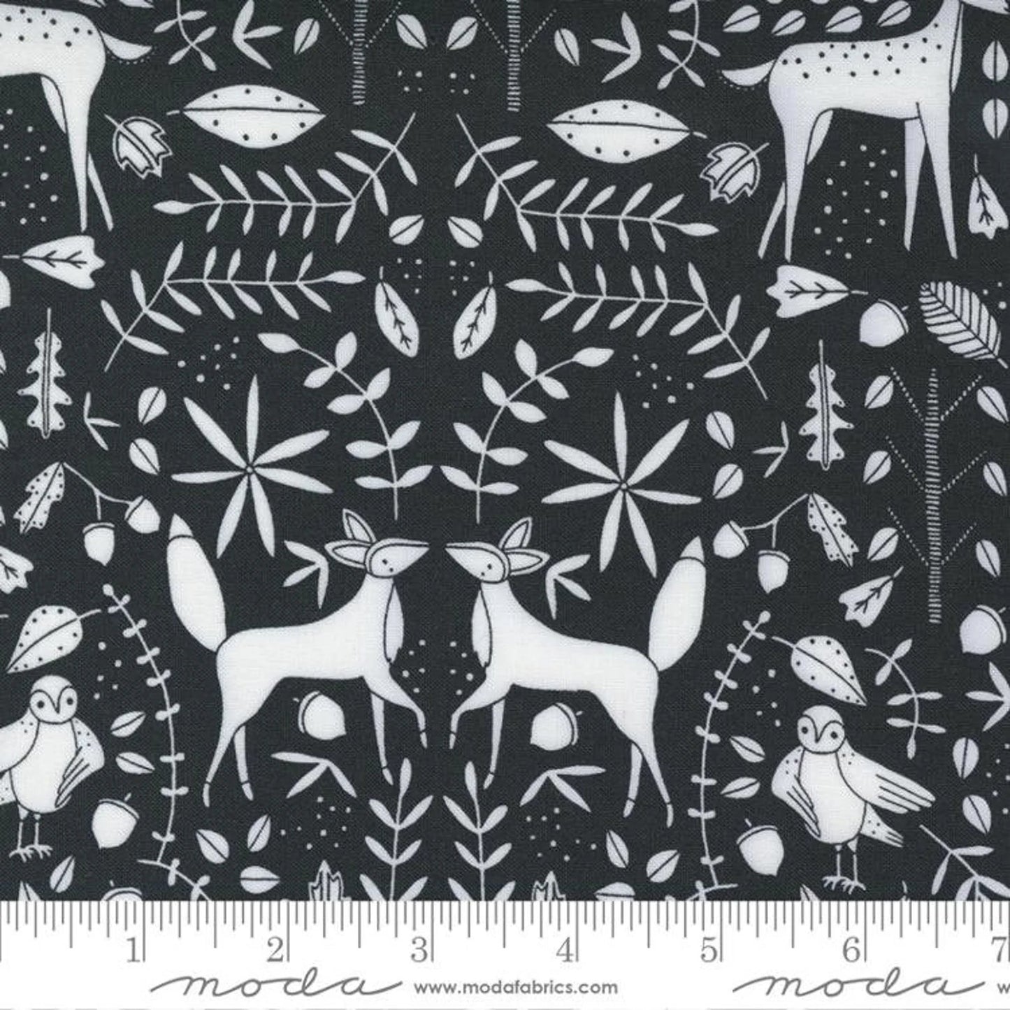 Moda Nocturnal Gingiber Deer Forest Black