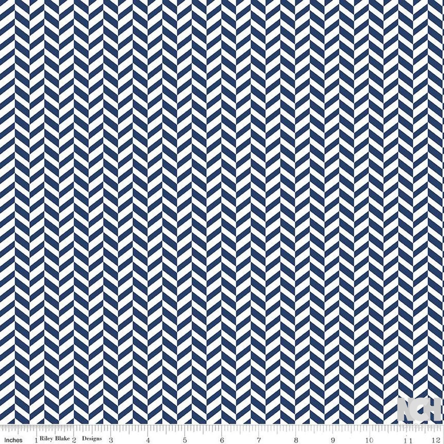 Riley Blake Effervescence Herringbone Navy