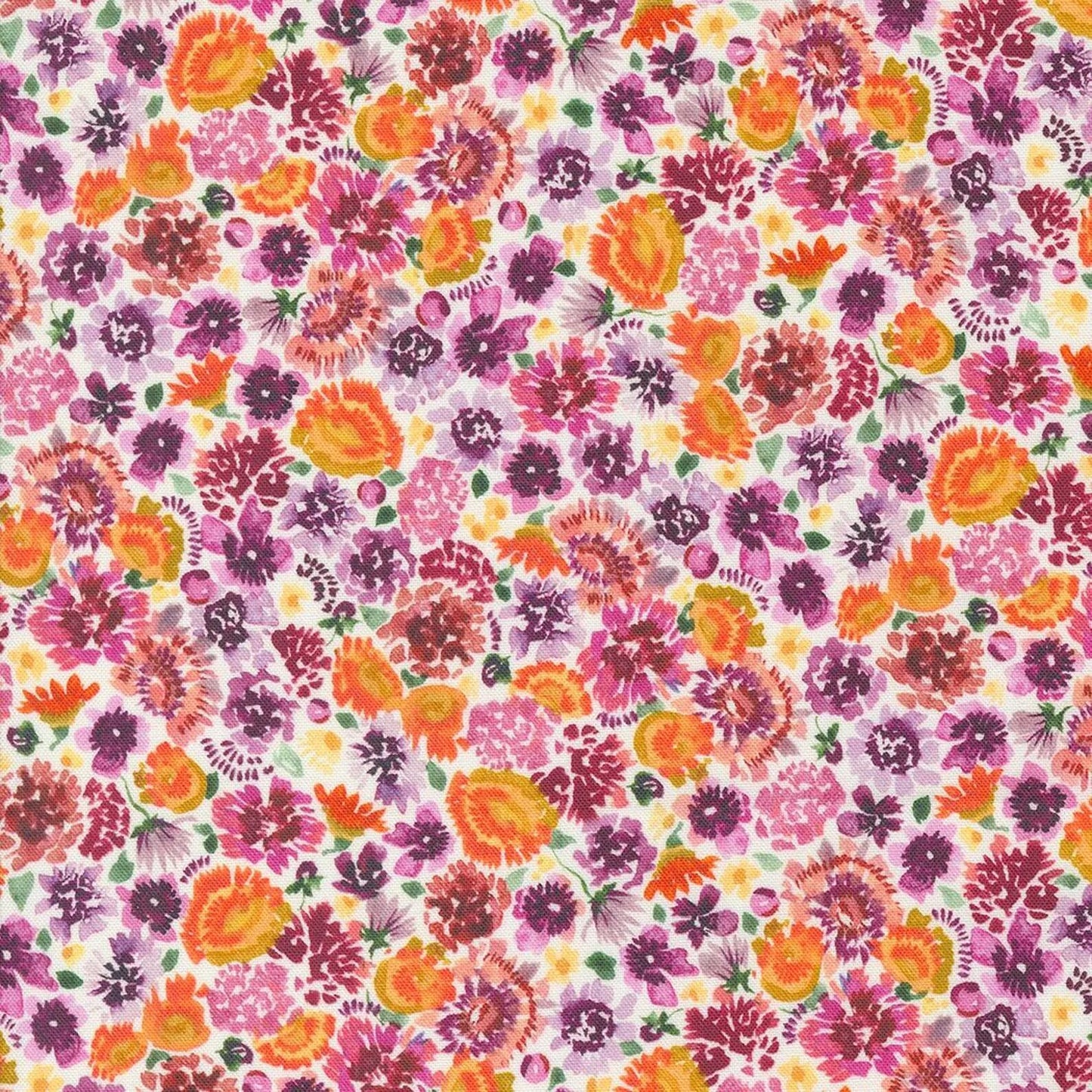 Moda | Floribunda | Create Joy Project | Autumn Daze | Small Floral Watercolor | Violet