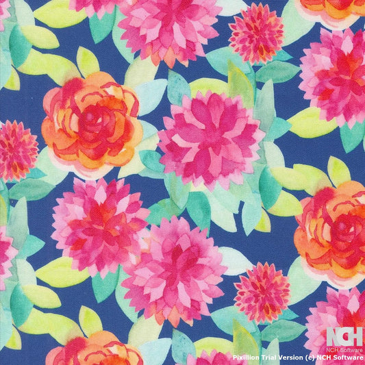 Moda | Flower Patches Amarilys Henderson | Sapphire