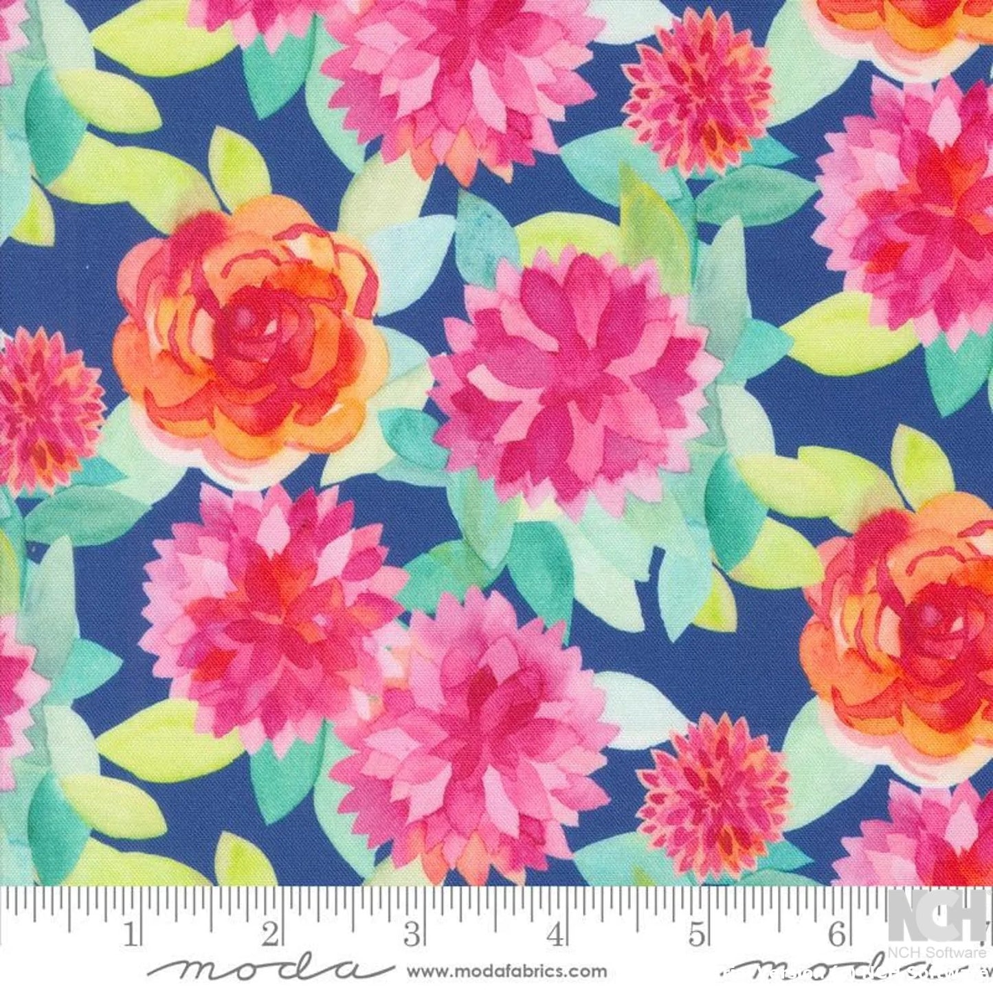 Moda | Flower Patches Amarilys Henderson | Sapphire