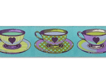 Ribbon | Narrow Tea Time on Blue