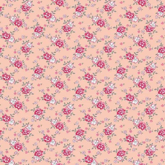 Riley Blake | Precious Petites | Floral | Coral