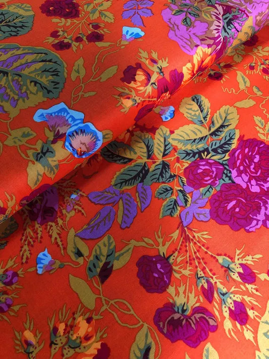 Free Spirit | Kaffe Fassett | Stash | Gradi Floral | Tomato