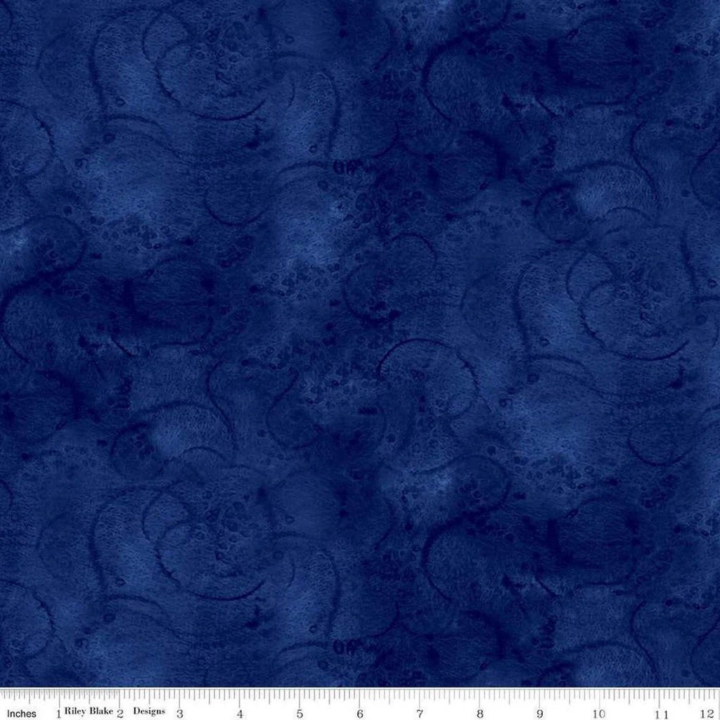 Riley Blake | Watercolor Swirl | Royal | J Wecker Frisch