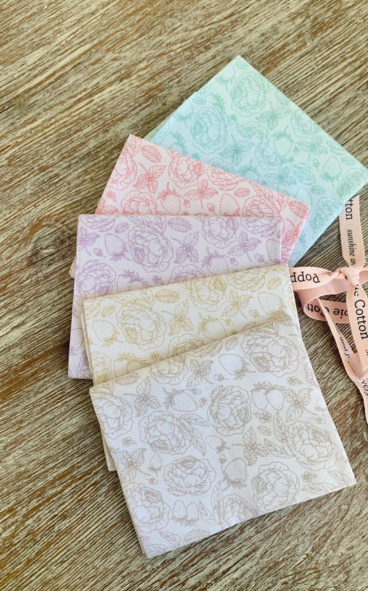 Poppie Cotton | Blooms & Berries | Fat Quarter Bundle (6)