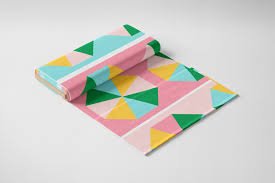 Paintbrush | Quilting Rockstar | Table Runner | 44" Panel | Aqua |Pink