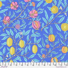 Free Spirit | Kaffe x Morris & Co. | Fruit | Cobalt