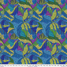 Free Spirit | Kaffe x Morris & Co. | Acanthus | Cobalt