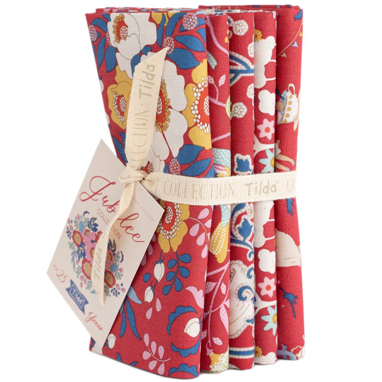 Fat Quarter Bundle (5) | Tilda | Jubilee | Red