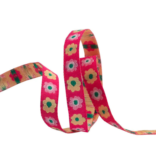 Ribbon | Pink Narrow Flower | Kaffe Fassett