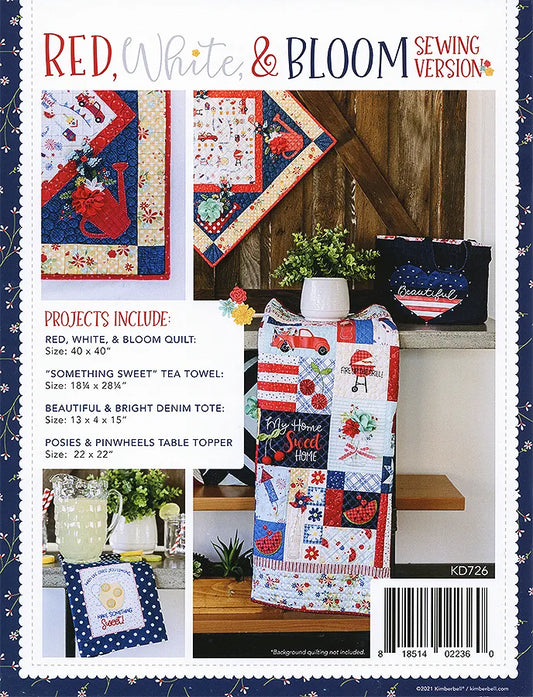 KimberBell | Red, White & Bloom | The Sewing Version Booklet