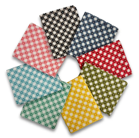 Poppie Cotton | Gingham Picnic | Fat Quarters (8)