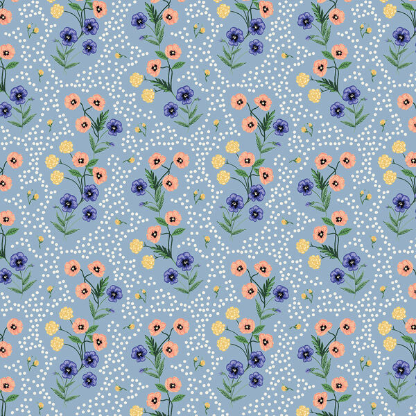 Poppy Slate Home Sweet Home fabric by Rifle Paper Co.