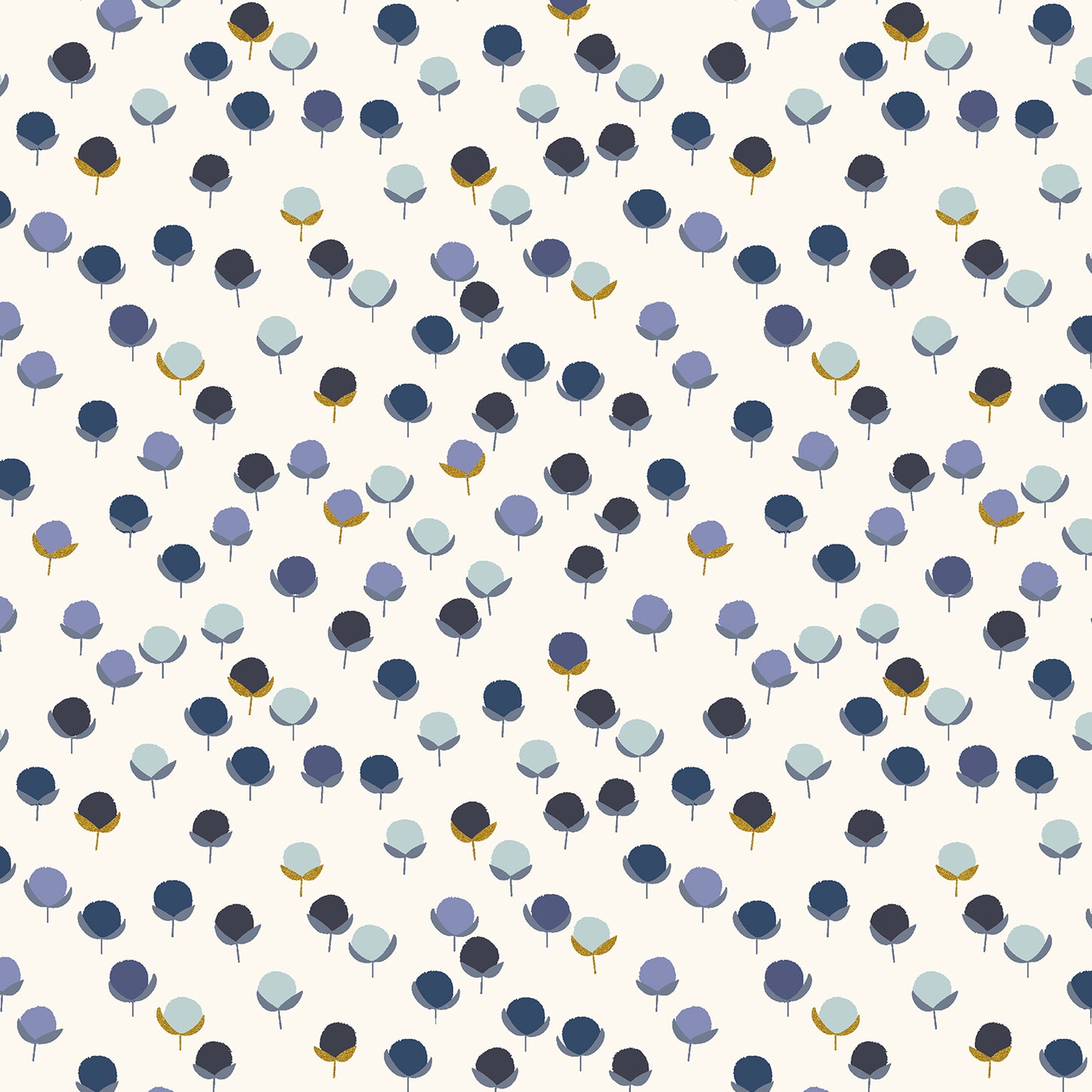 Cotton + Steel | Gathering in the Garden | Budlings | Meadowland Metallic | RC102-ME4M