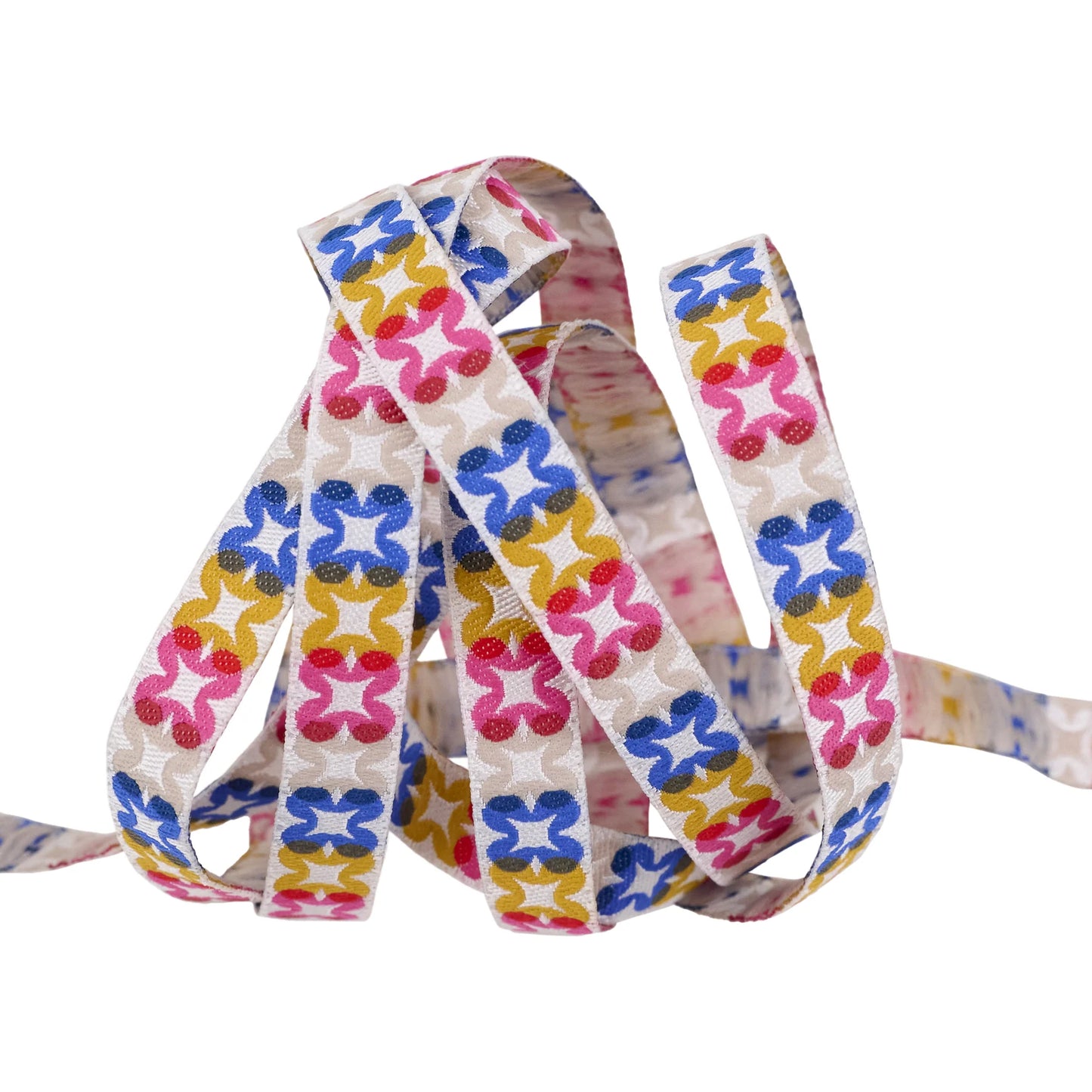 Ribbon | Flower Plaid in Blue | Woodland Park | Rashida Coleman Hale | 3/8"