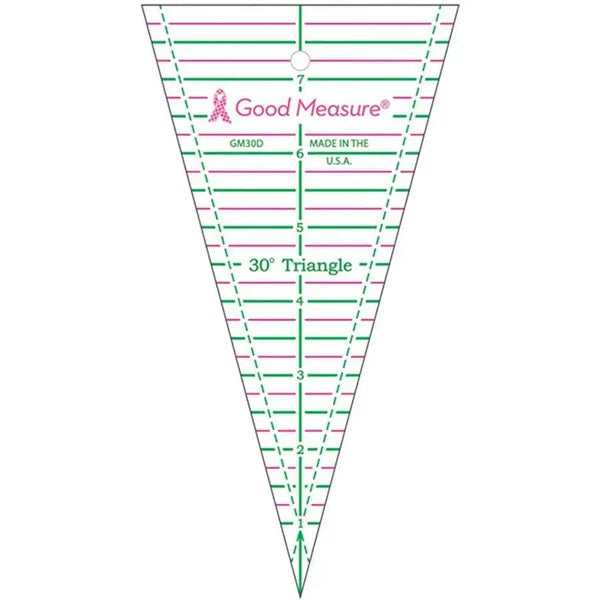 Good Measure 30 degree triangle ruler with a cause
