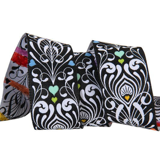 Ribbon | Tula Pink | Linework | Peacock Feather | 1 1/2"