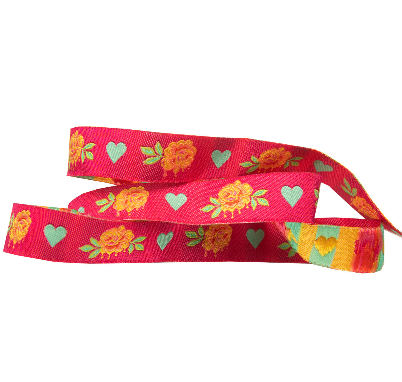 Ribbon | Painted Roses Pink | Tula Pink | Curiouser | 5/8"
