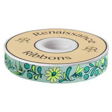 Ribbon | Birds & Bees Spirit | Teal 7/8" | Tula Pink | Everglow