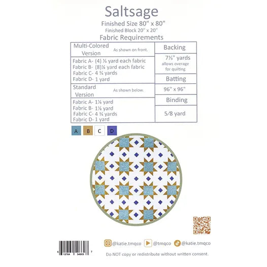 Pattern | Saltage by Traditionally Modern Quilt Co.