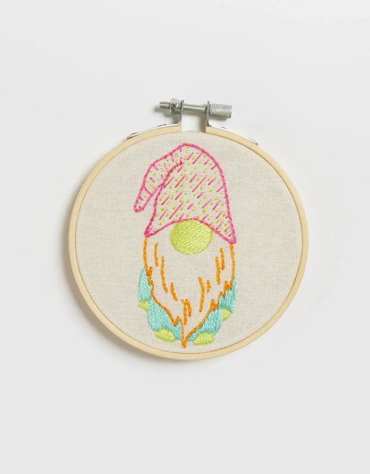 Trailhead Yarns | Un-Kit Embroidery Canvas | 4" Gnome