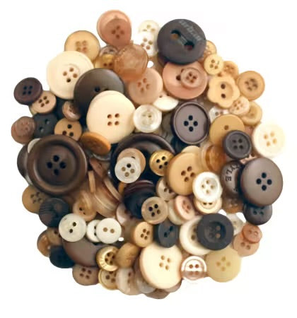 Buttons Galore & More Small Button Jar - Warm Cocoa