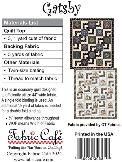 Pattern | Fabric Café | Gatsby 3-Yard Quilt Pattern