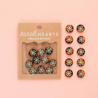 Quilt Star Small 5/8" Buttons