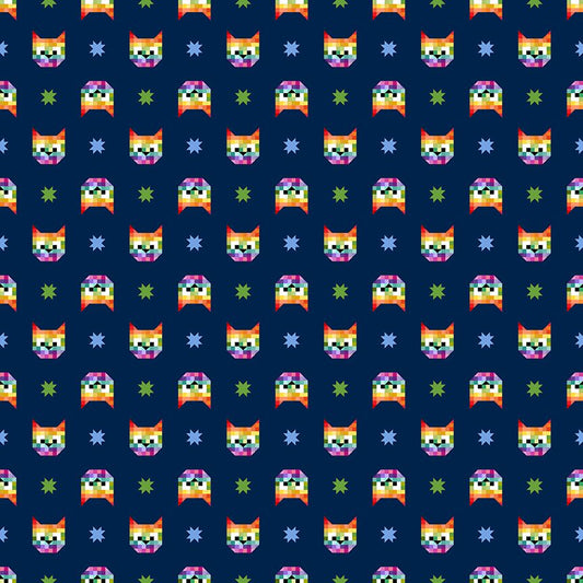 Dear Stella | Meowter Space | Laser Cat | Navy | STELLA-DPJ3679