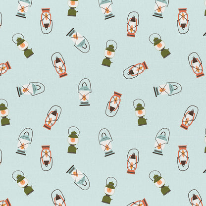 Paintbrush Studio | Vintage Camping | Lanterns | Light Aqua
