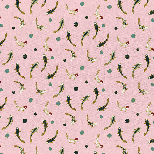 Paintbrush Studio Fabrics | Imperial Garden | Koi | Pink