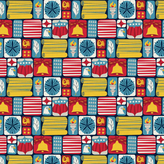 Paintbrush Studio Fabrics | BBQ Block Party | Americana | Multi