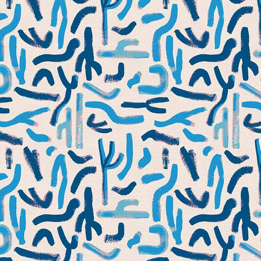 Sand & Sun by Jean Choe Cactus Lines Blue