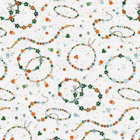 Paintbrush Studio Fabrics | Showgirl Era | Friendship Bracelets | White