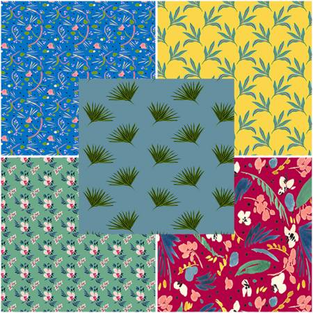 Paintbrush | Urban Jungle | Fat Quarter Pack (5)