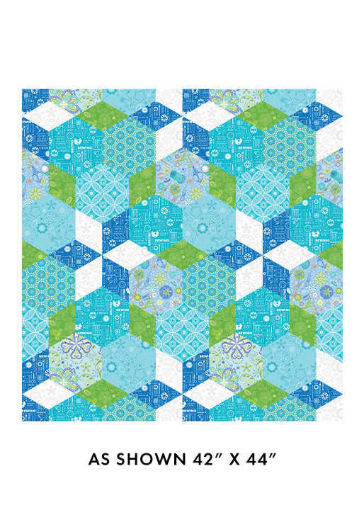 Benartex | Endless Hexagons Lake
