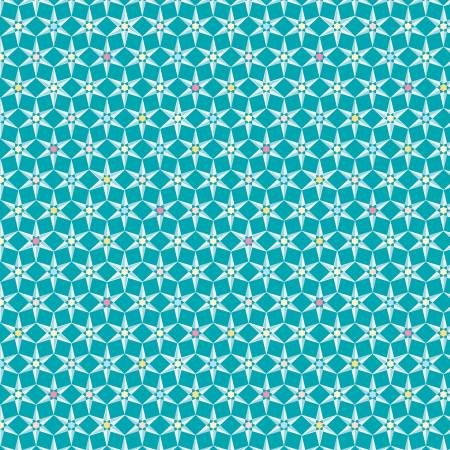 Benartex | Cityscape | Day | Star Teal