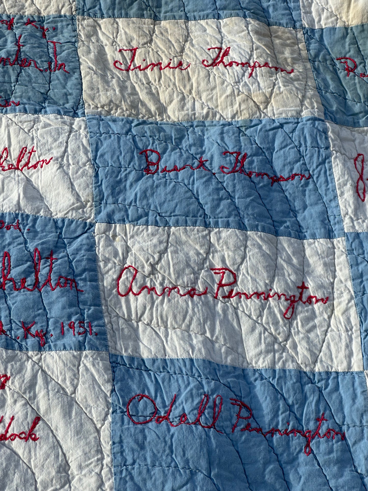 Quilt | Vintage (circa 1951) Signature Qullt | Curated Collection