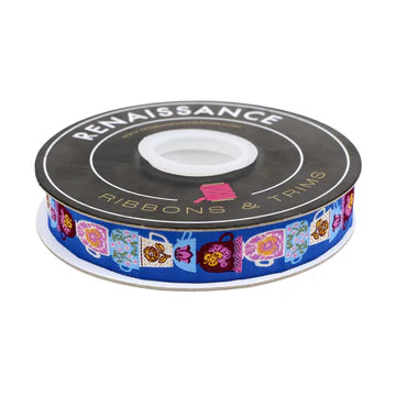 Ribbon | Hello Alice | Teacups | 7/8" width | by Sarah Watts