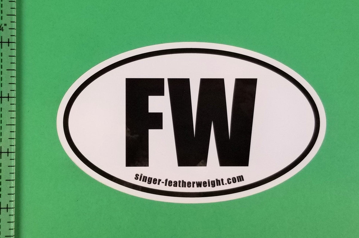 Featherweight Oval FW Bumper Sticker