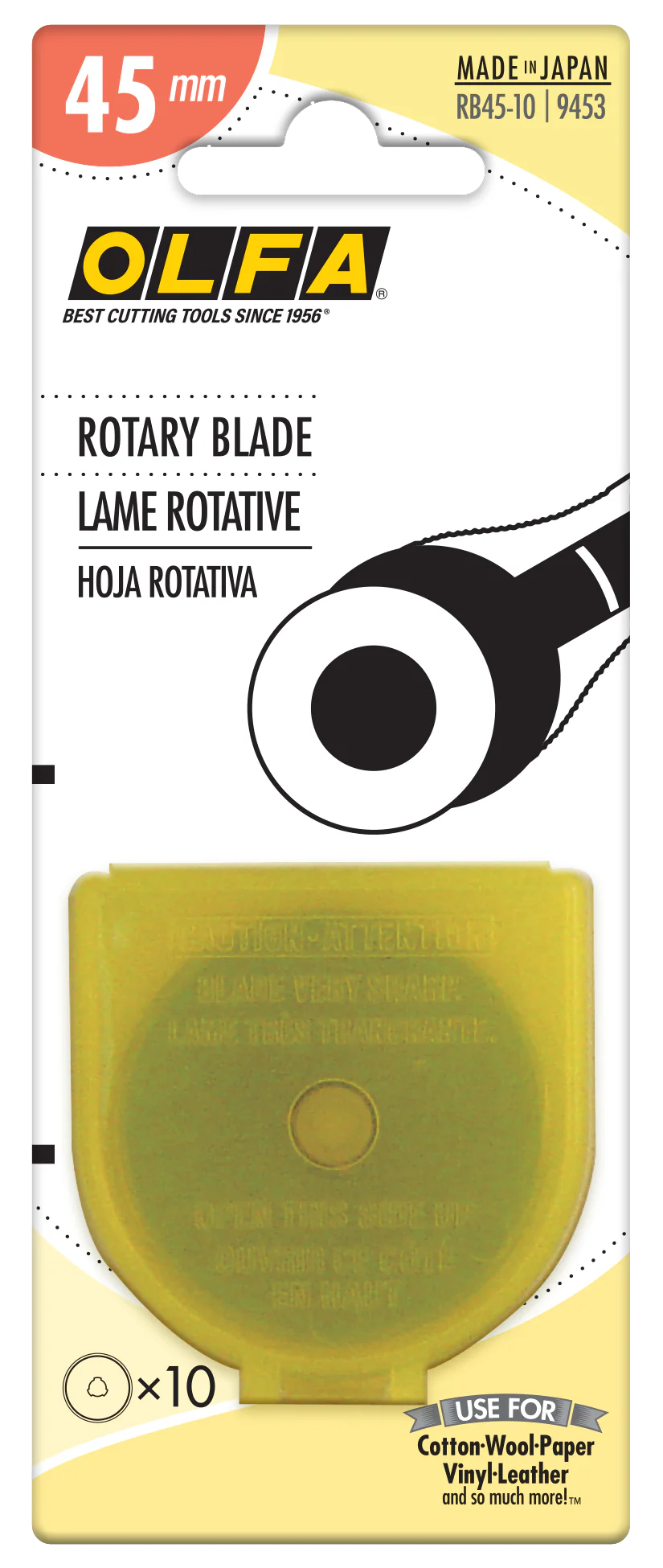 Olfa | 45mm Rotary Blade Replacement | Available in 1, 2, 5, and 10 Pack