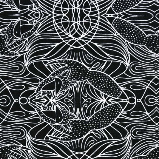 Moda Nocturnal Gingiber Hidden Foxes Black