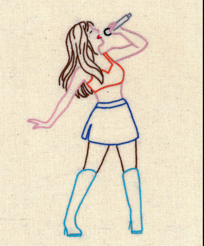 Pop Singer - Hand Stitch Embroidery Transfer Pattern
STITCHERS REVOLUTION®