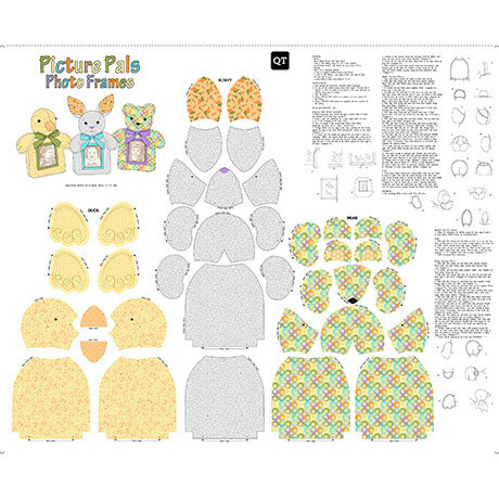 QT Fabrics | Sew and Go III | Picture Pals Photo Frames | Multi