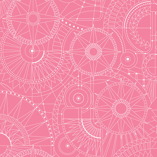 Benartex | Cityscape Night | Blueprint Azalea