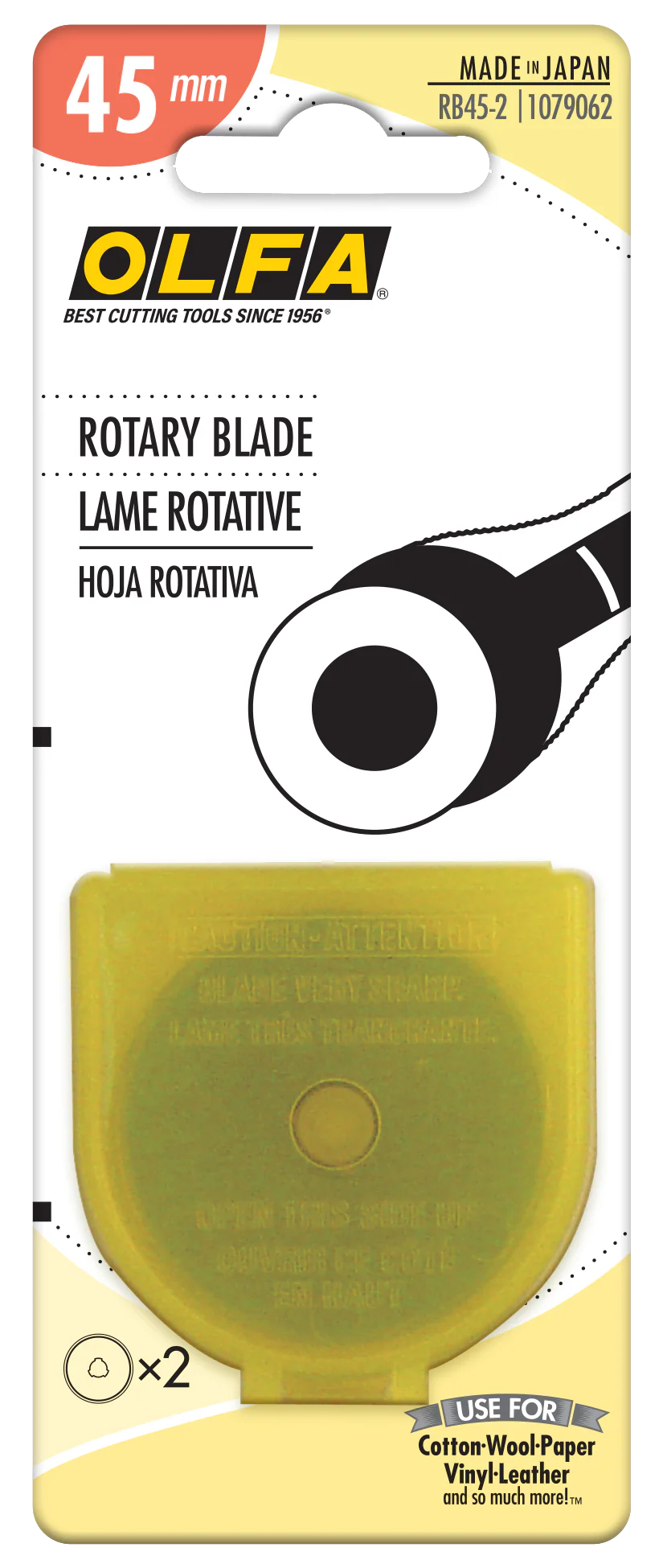 Olfa | 45mm Rotary Blade Replacement | Available in 1, 2, 5, and 10 Pack