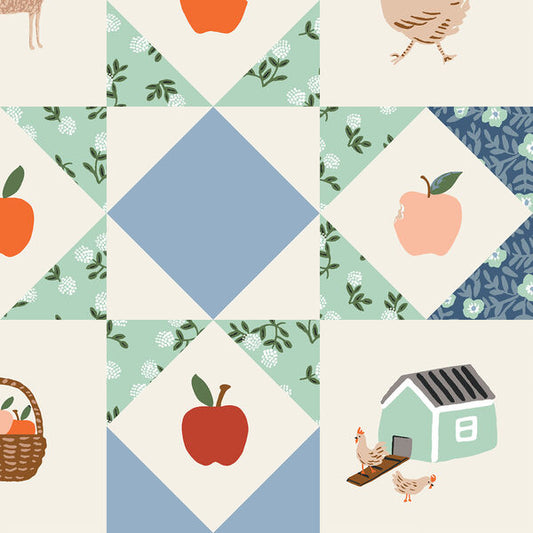Farmhouse Quilt Slate Home Sweet Home fabric by Rifle Paper Co.